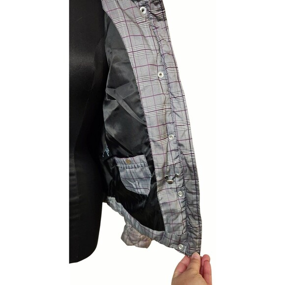 Guess Junior Women's Down Puffer Quilted Jacket Plaid Winter Coat Jacket Size M - Picture 7 of 8